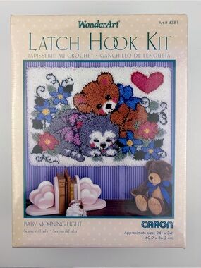 Vintage Wonder Art  Caron Baby Morning Light Latch Hook Kit 24 x 34 #4381 Sealed